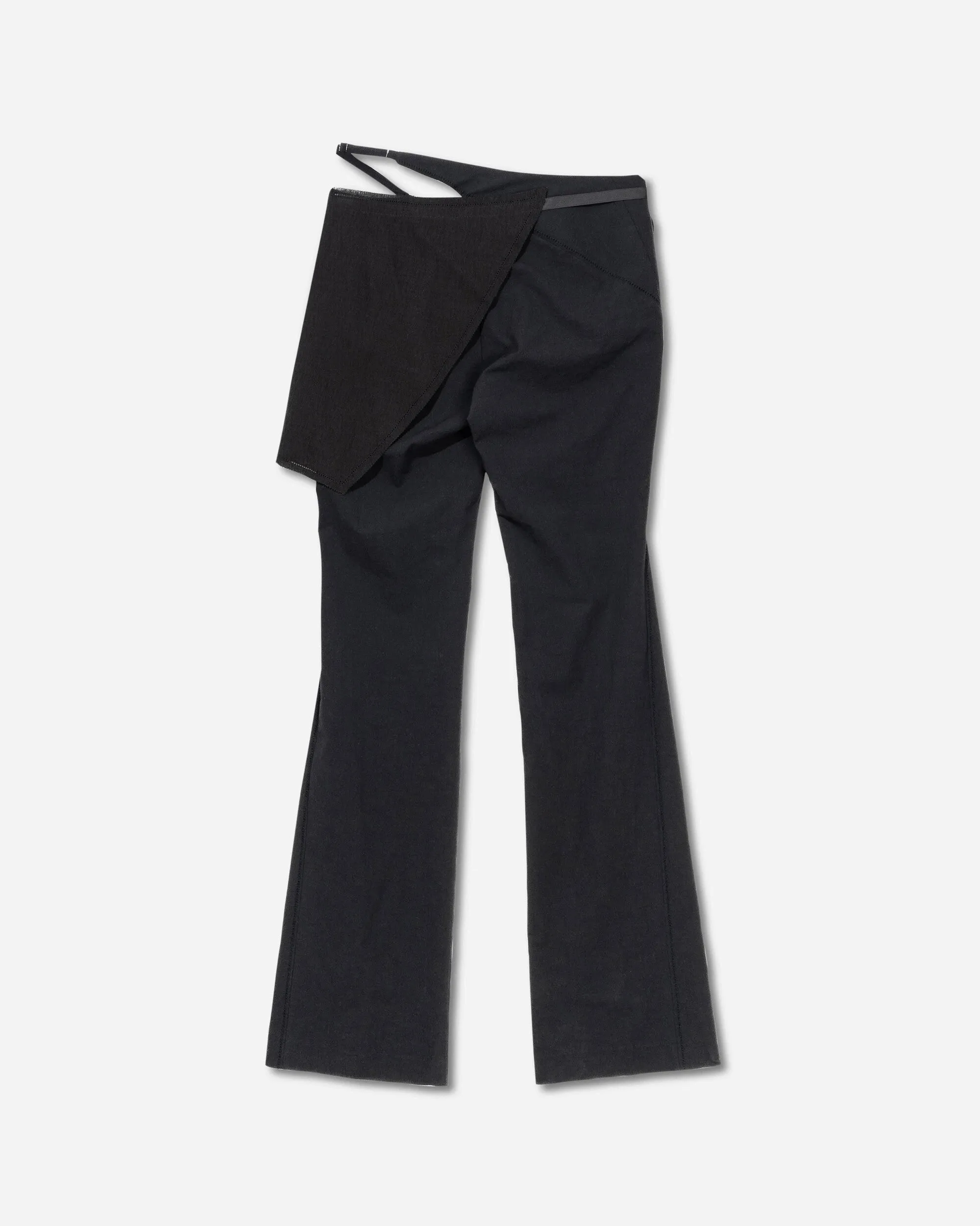 Women's Tie Scarf Pants Black
