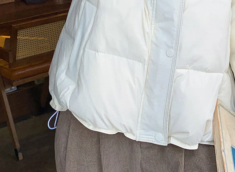 Women's Windproof Quilted Puffer Jacket for Casual Wear