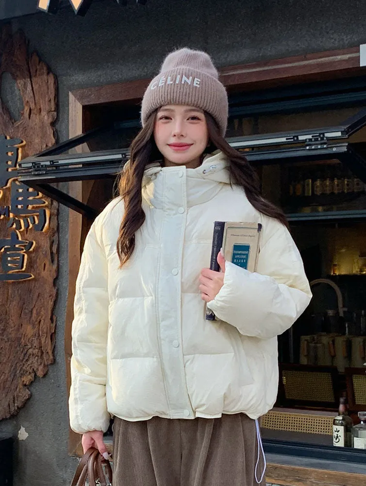 Women's Windproof Quilted Puffer Jacket for Casual Wear