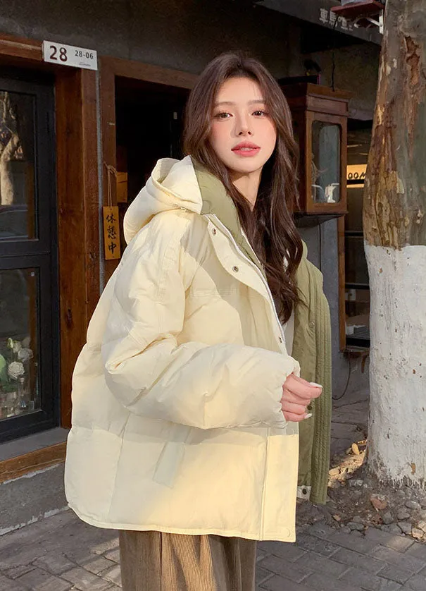 Women's Windproof Quilted Puffer Jacket for Casual Wear
