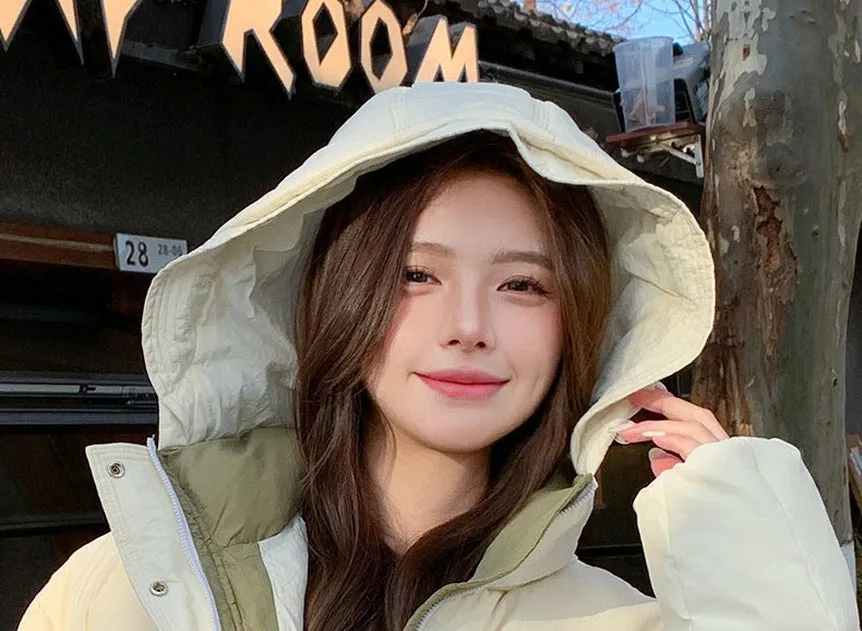 Women's Windproof Quilted Puffer Jacket for Casual Wear