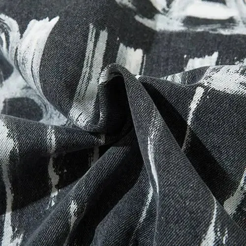 Y2K Fashion Bullet Letter Print Washed Veste for Trendsetters
