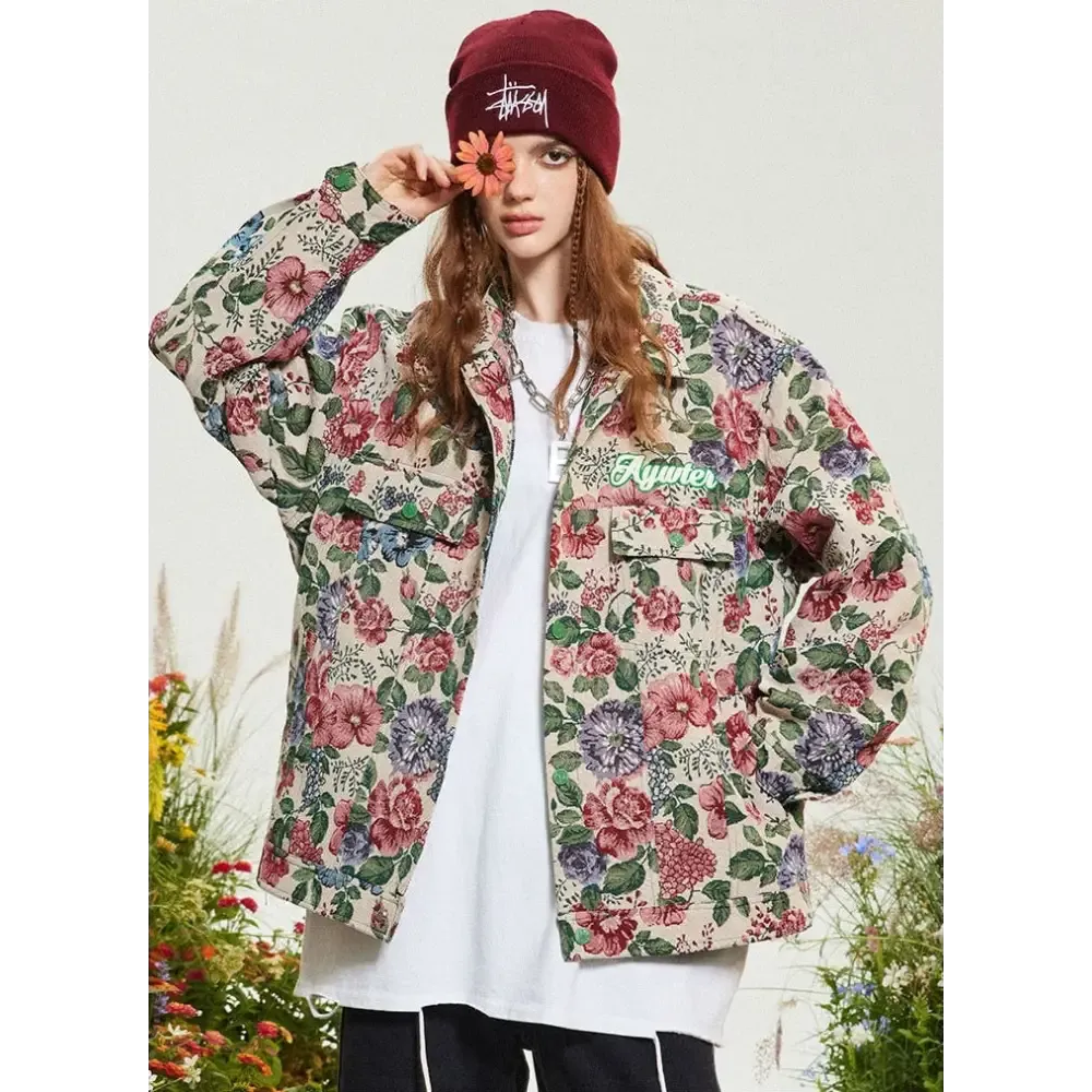 Y2K Flower Garden Jacket for Bold Streetwear Style