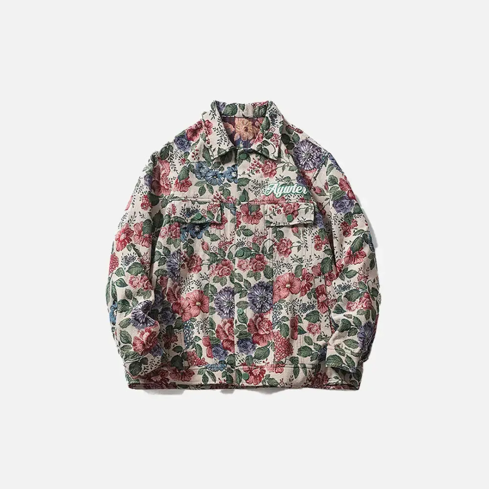 Y2K Flower Garden Jacket for Bold Streetwear Style