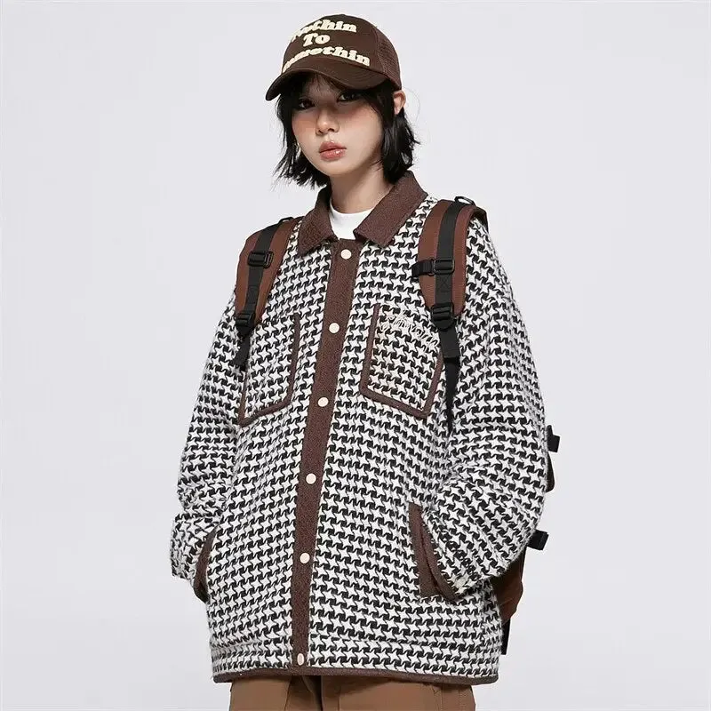 Y2K Vintage 90s Plaid Jacket for Stylish Outerwear
