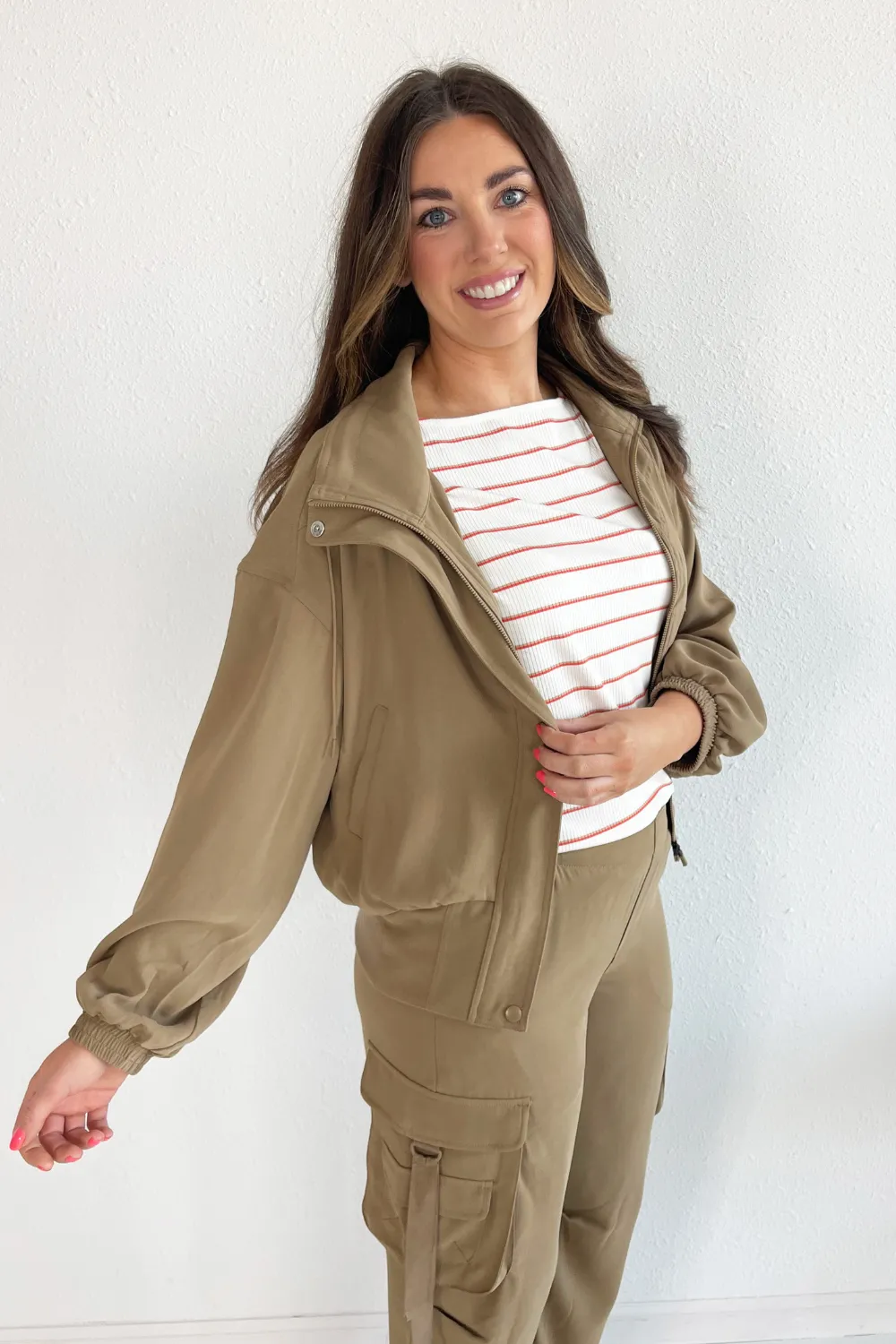 Zip Up Dolman Jacket