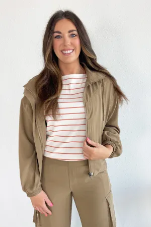 Zip Up Dolman Jacket