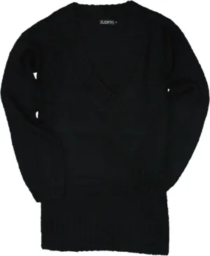 ZUZIFY Women's Wool Blend V-Neck Mini Sweater Dress. ZUZ0036